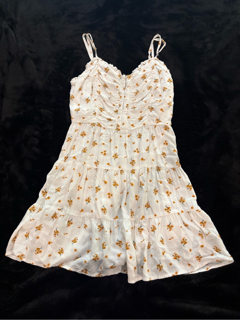 Aeropostale White Sundress with Yellow Floral Print